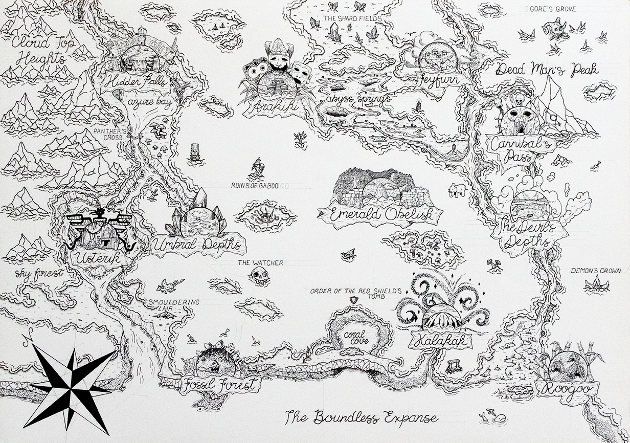 Playable area map of the Absconditus Stretch within Jor for the Rise of the Blackened Leaves pathfinder campaign